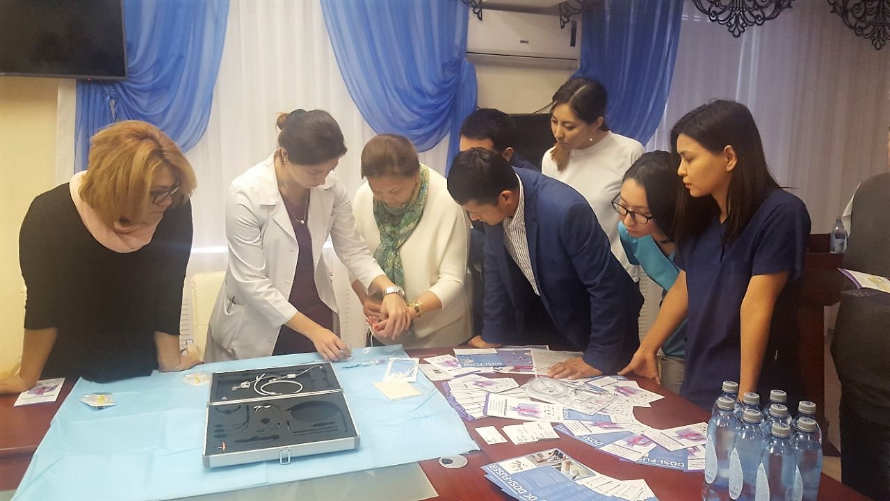 Компания «Surgicare Kazakhstan»  провела мастер-класс «Применение имплантируемых портов-катетеров и игл Губера» от  производителя «Perouse Medical»