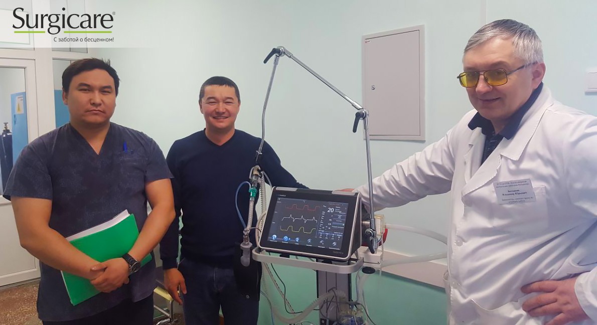 Инсталляция аппарата искусственной вентиляции легких Bellavista 1000 от швейцарской компании Imtmedical в ЦРБ Кызылжарского района (СКО)