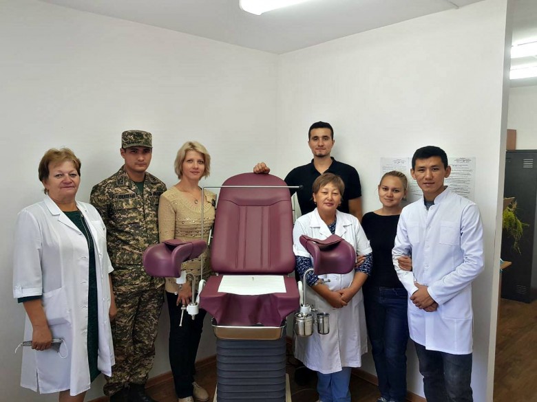 Инсталляция гинекологического кресла CHS EX820 для "Военного лазарета города Ушарал"